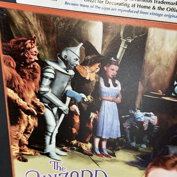 Vintage Wizard of Oz Tin Sign Plaque Dorothy Witch Melting KMart 1990's - Picture 2 of 8